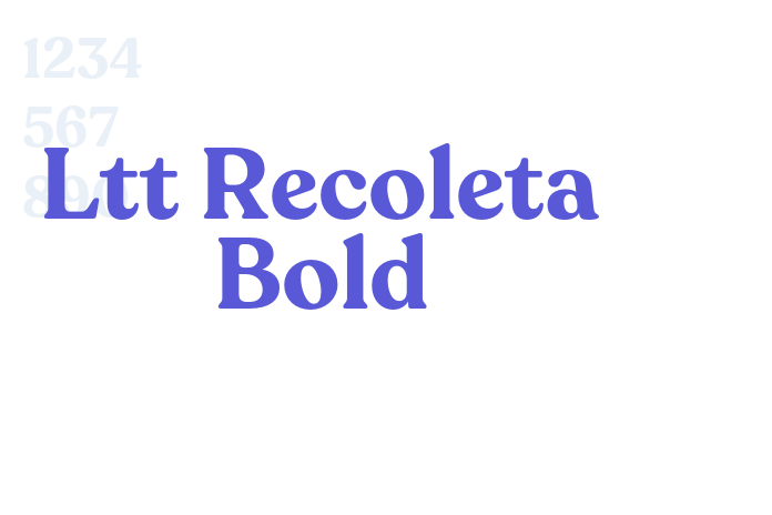 Ltt Recoleta Bold font free