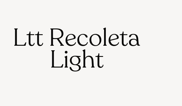 Ltt Recoleta Light Font