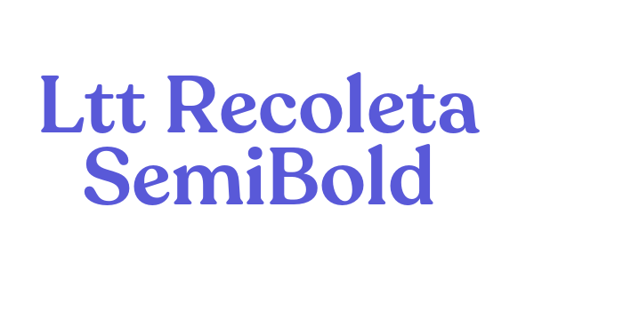 Ltt Recoleta SemiBold Font Download