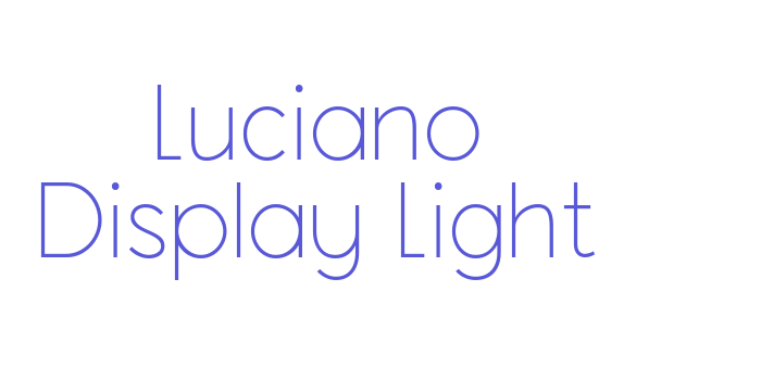 Luciano Display Light Font