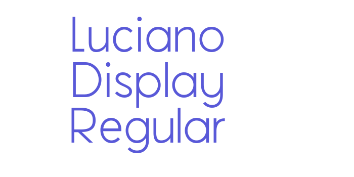 Luciano Display Regular Font