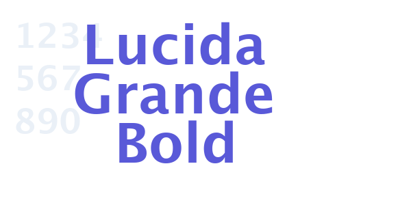 Lucida Grande Bold font