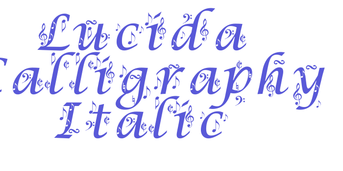 Lucida Calligraphy Italic Font