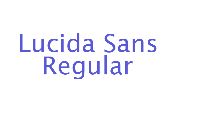 Lucida Sans Regular Font Download