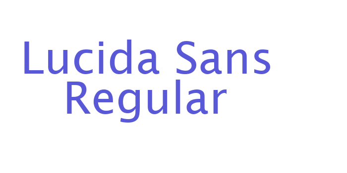 Lucida Sans Regular Font Download