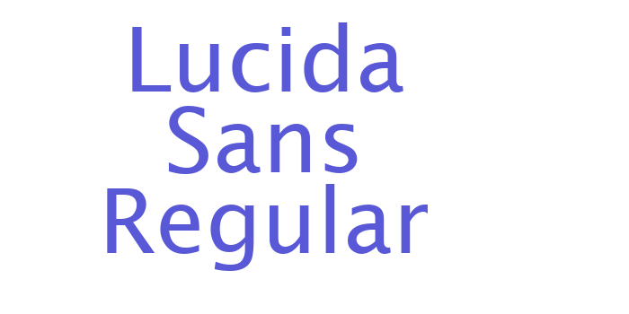 Lucida Sans Regular Font