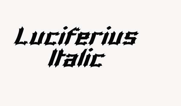 Luciferius Italic Font