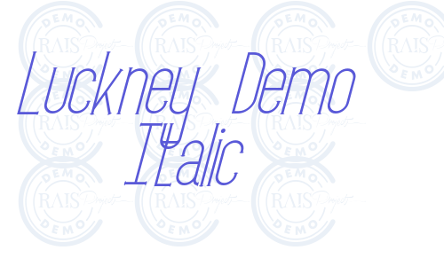 Luckney Demo Italic Font Download