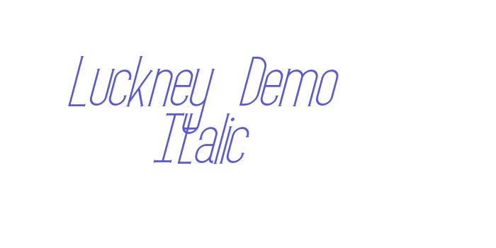 Luckney Demo Italic Font Download