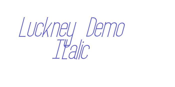 Luckney Demo Italic Font