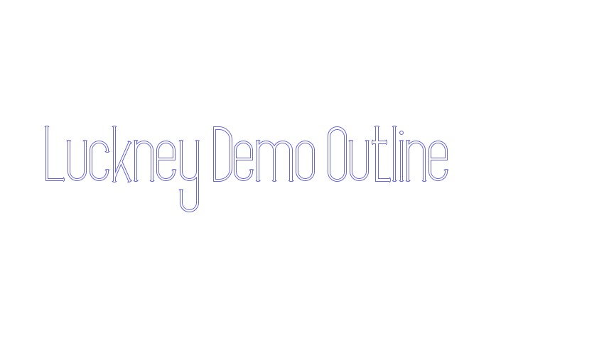 Luckney Demo Outline Font Download