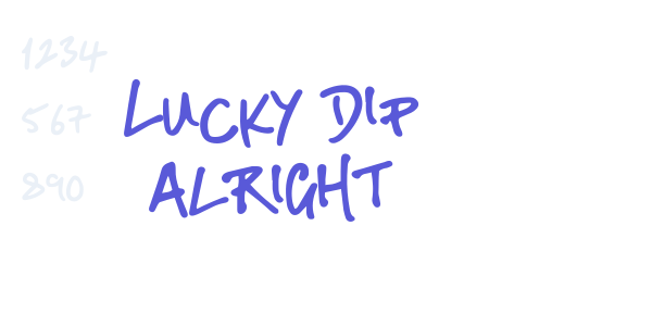 Lucky Dip Alright font free