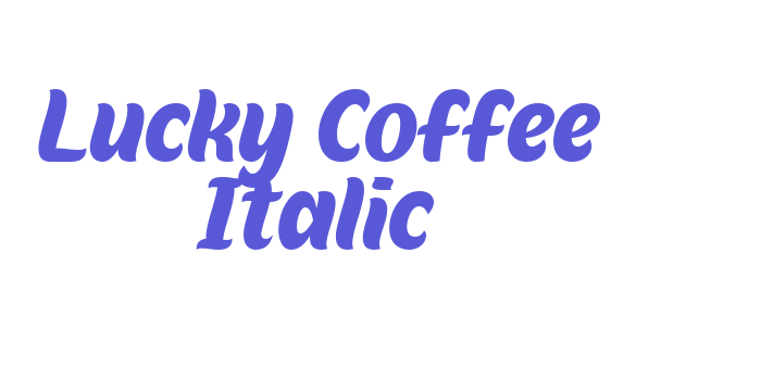 Lucky Coffee Italic Font Download