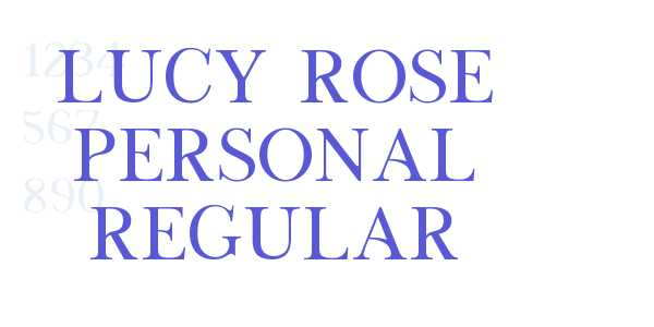 Lucy Rose PERSONAL Regular font free