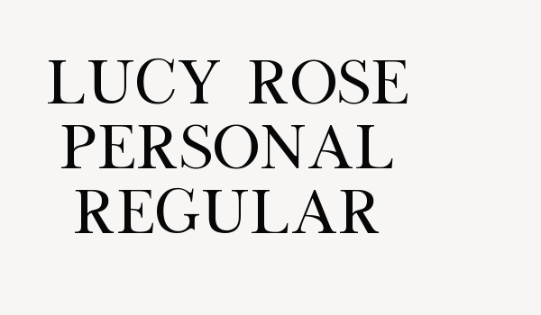 Lucy Rose PERSONAL Regular Font