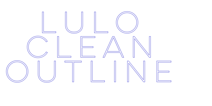 Lulo Clean Outline Font Download