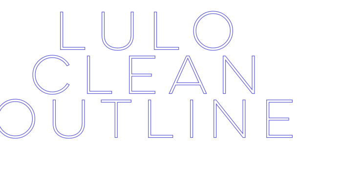 Lulo Clean Outline Font