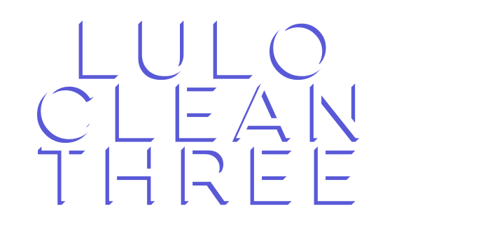 Lulo Clean Three Font