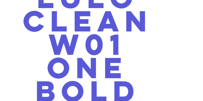 Lulo Clean W01 One Bold Font Download