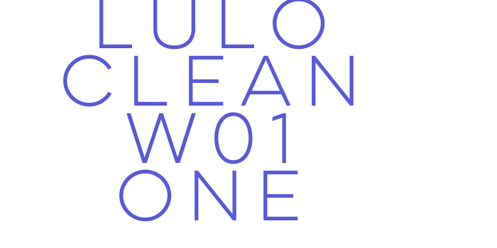 Lulo Clean W01 One Font Download