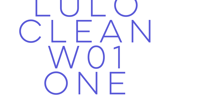 Lulo Clean W01 One Font