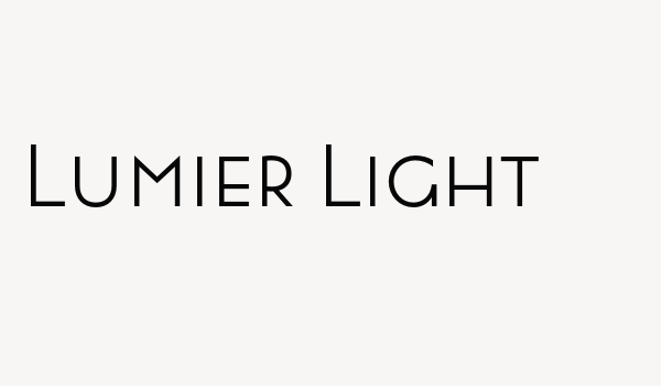 Lumier Light Font