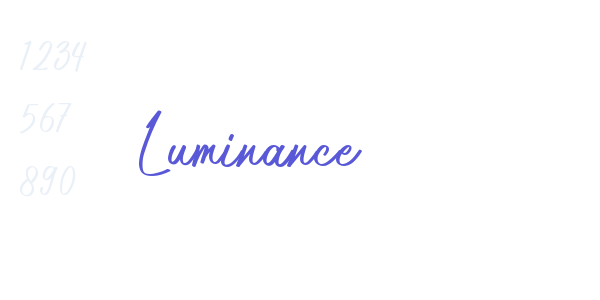 Luminance font free