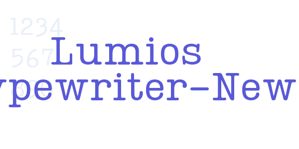 Lumios Typewriter-New font free