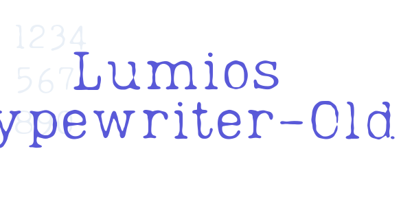 Lumios Typewriter-Old font free