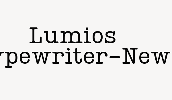 Lumios Typewriter-New Font