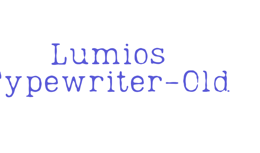 Lumios Typewriter-Old Font Download