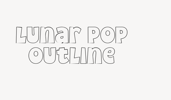 Lunar Pop Outline Font