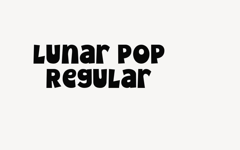 Lunar Pop Regular Font