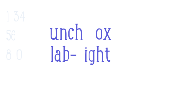 Lunch Box Slab-Light font free