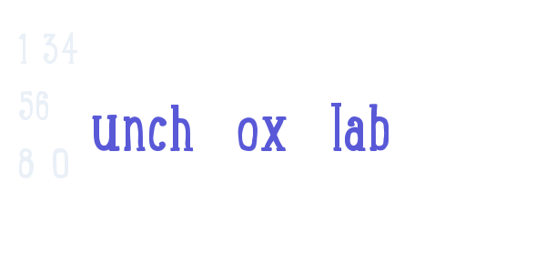 Lunch Box Slab font free