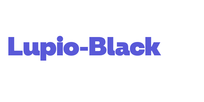 Lupio-Black Font Download