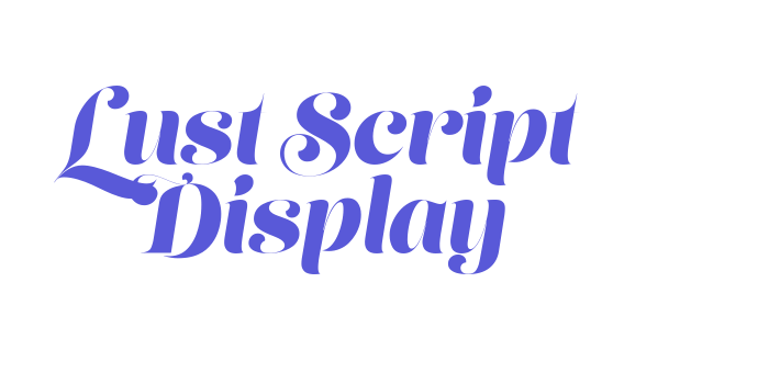 Lust Script Display Font Download