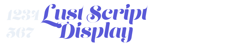 Lust Script Display-related font