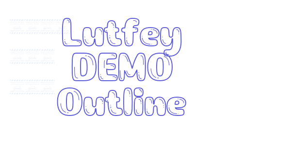 Lutfey DEMO Outline font free