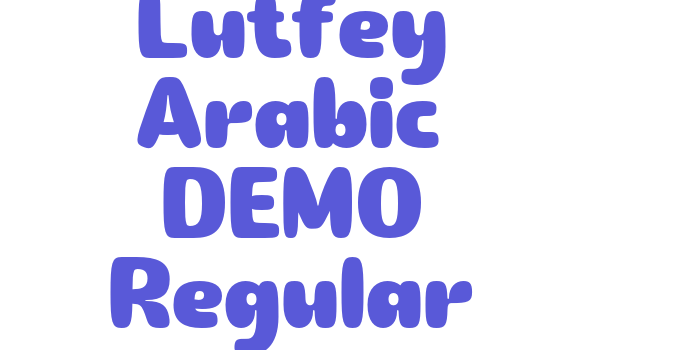 Lutfey Arabic DEMO Regular Font