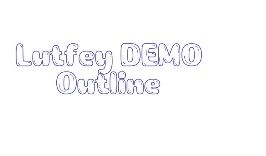 Lutfey DEMO Outline Font Download