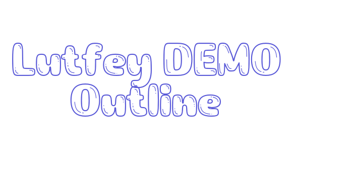 Lutfey DEMO Outline Font Download