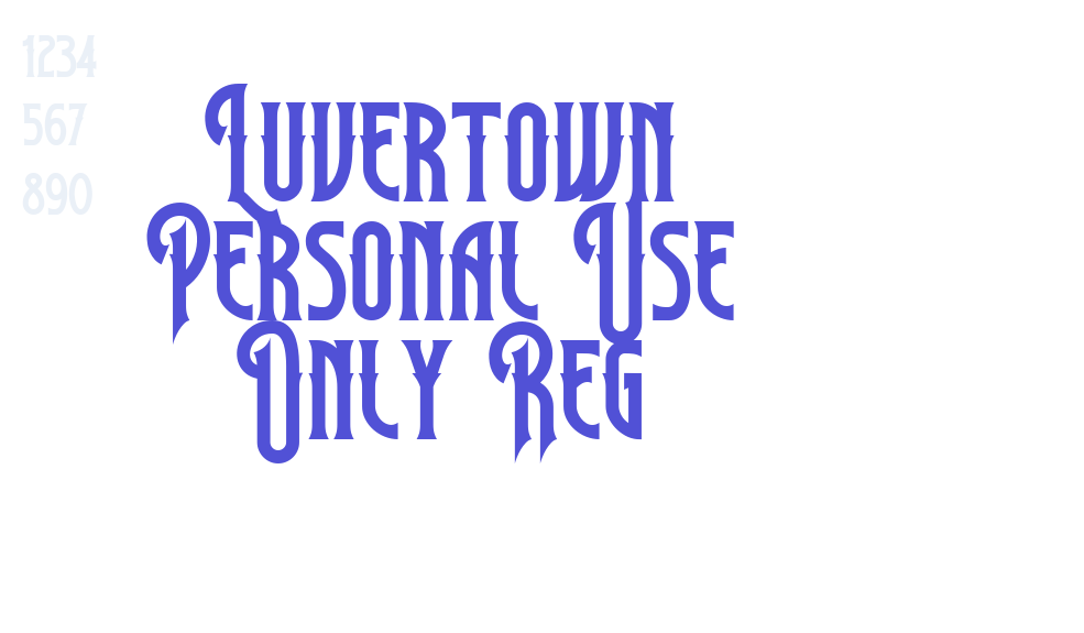 Luvertown Personal Use Only Reg-font-download