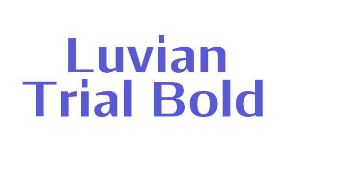 Luvian Trial Bold Font