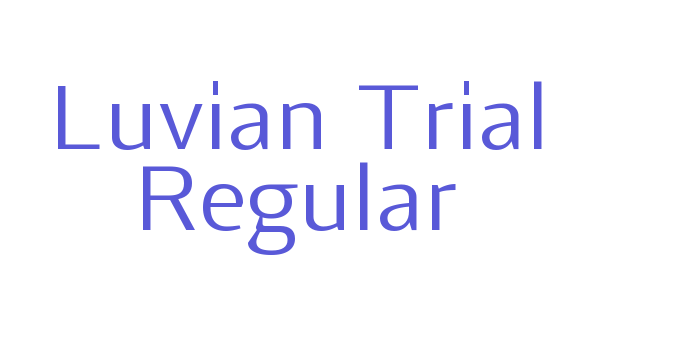 Luvian Trial Regular Font Download