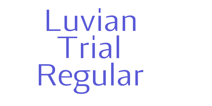 Luvian Trial Regular Font