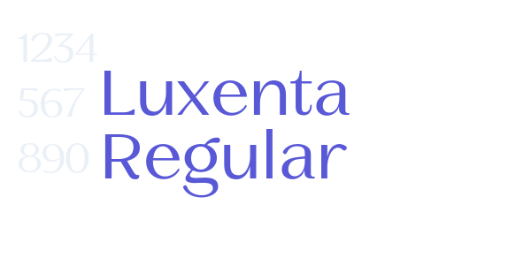 Luxenta Regular font free