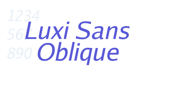 Luxi Sans Oblique font free