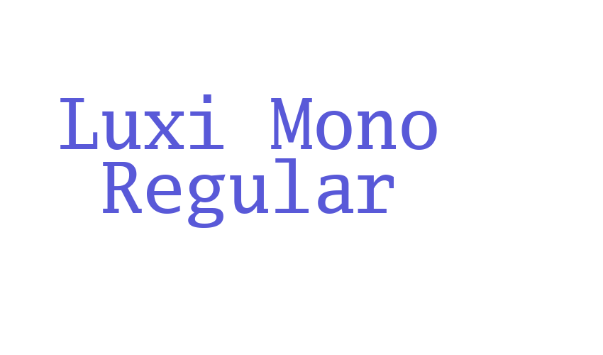 Luxi Mono Regular Font Download