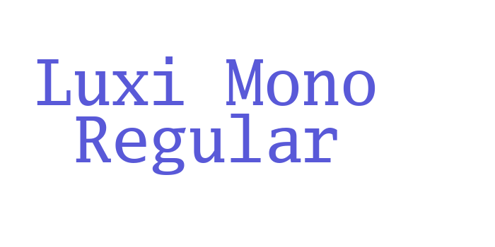 Luxi Mono Regular Font Download